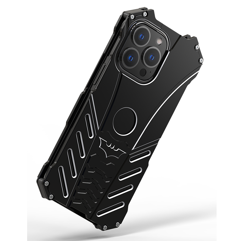 Batman Premium Luxury Metal Phone Case with Bat Stand for iPhone 13 Pro