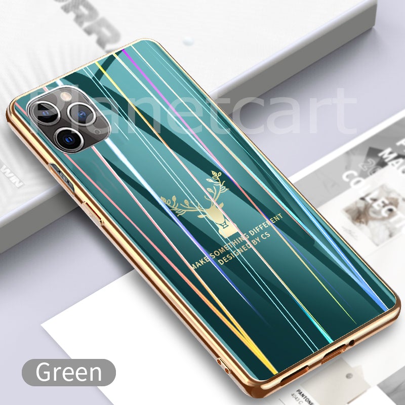 Gradient Deer Glass Back Case For iPhone 11 Pro Max - planetcartonline