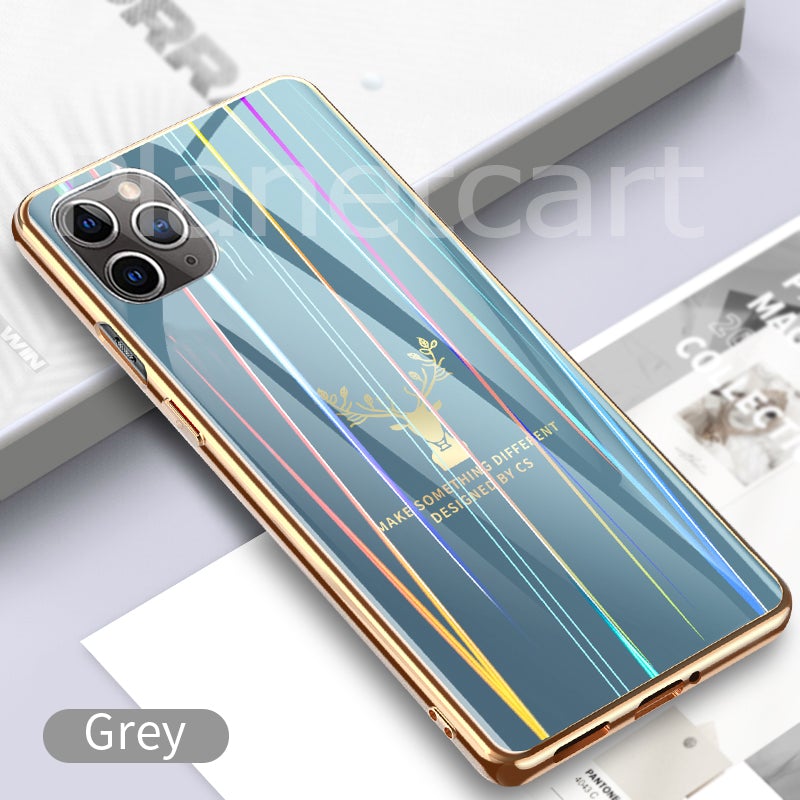 Gradient Deer Glass Back Case For iPhone 11 Pro Max - planetcartonline