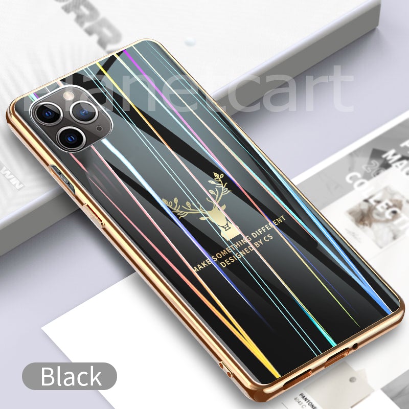Gradient Deer Glass Back Case For iPhone 11 Pro Max - planetcartonline