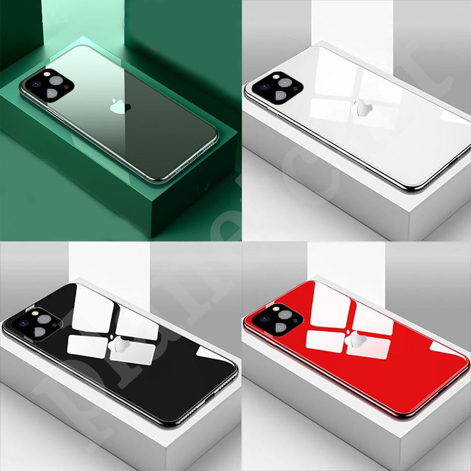 Special Edition Glossy Glass Silicone Soft Edge Case For iPhone 11 Pro Max