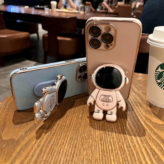 Astronaut Luxurious Gold Edge Back Case For iPhone 12 Series