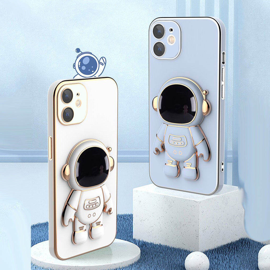 Astronaut Luxurious Gold Edge Back Case For iPhone 11