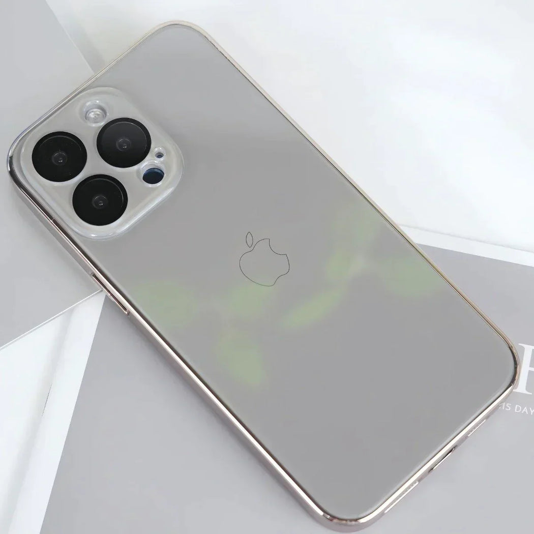 New Prism Premium Glass Logo Back Case For iPhone 15 Pro Max