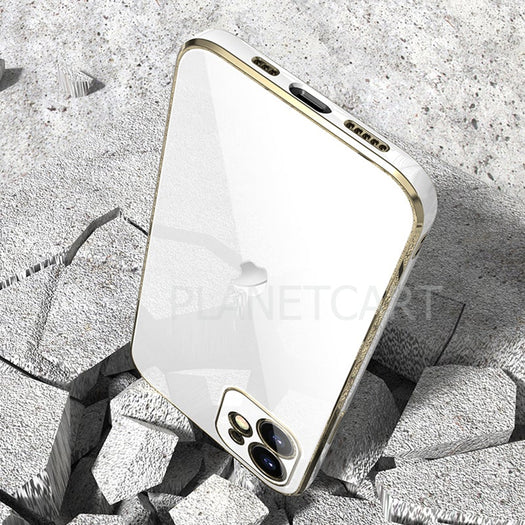 Luxurious Glass Back Case With Golden Edges For iPhone 11 Pro Max