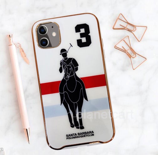 Santa Barbara Soft Silicon Glass Back Cover For iPhone 11