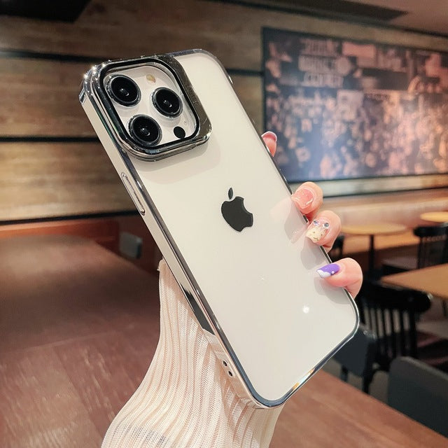 Transparent Camera Lens Stand Case For iPhone 13 Pro