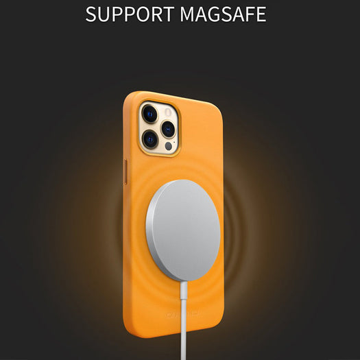 MagSafe Compatible Genuine Leather Case for Apple iPhone 13