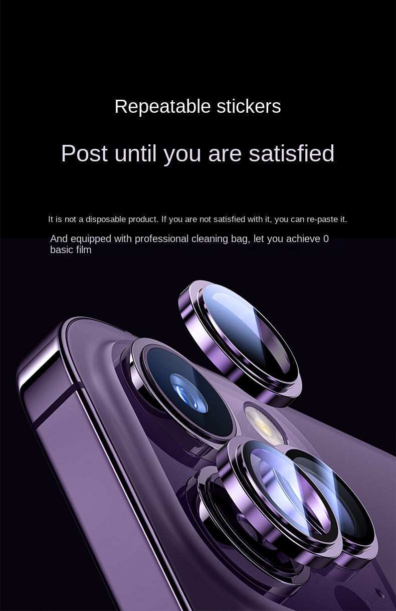 Ring Metal Camera Lens Protector Glass For iPhone 14 Pro Max
