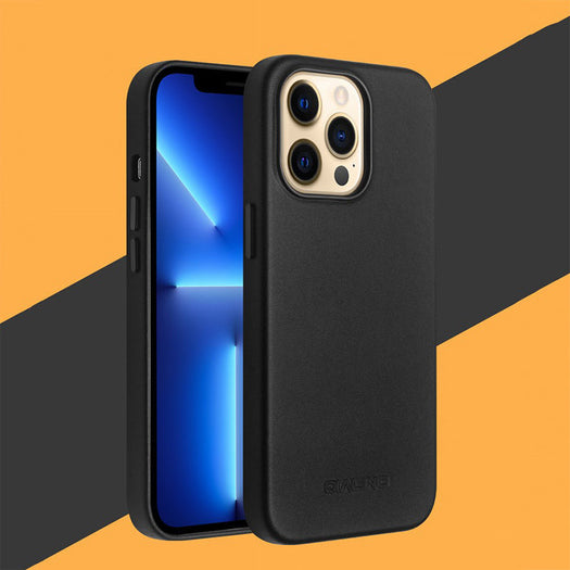 Qialino Premium Quality Luxury Leather Back Case with MagSafe Compatibility  for Apple iPhone 13 Pro Max