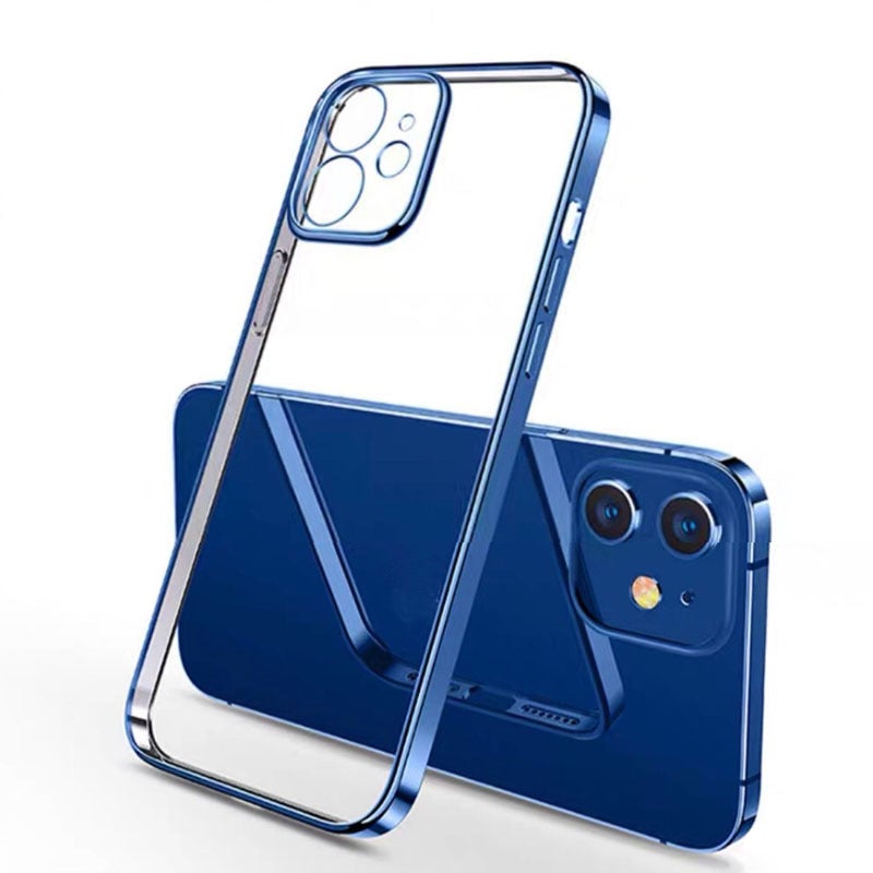 The Luxury Square Silicon Clear Case With Camera Protection For iPhone 13 Pro - planetcartonline