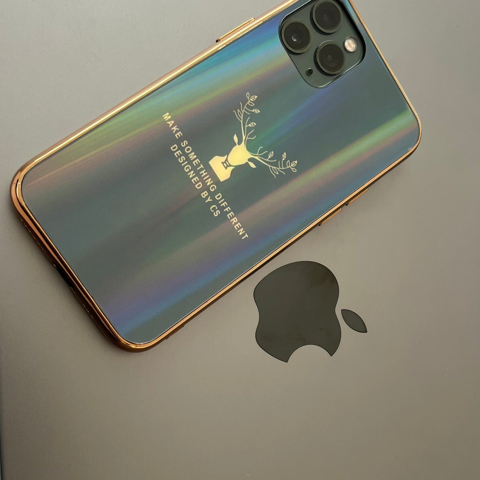 Gradient Deer Glass Back Case For iPhone 11 Pro Max
