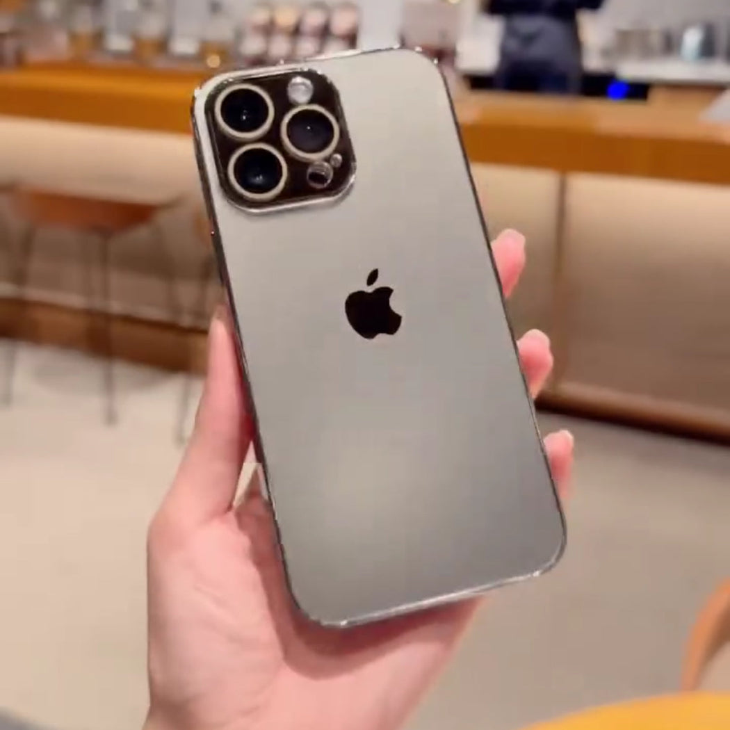 Glossy Ultra Thin Camera Lens Protection Case For iPhone