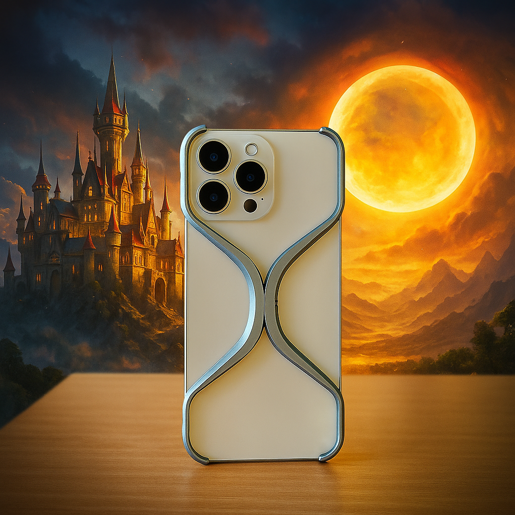 Titanium X- Shape Rimless Cover For iPhone 16 Pro Max