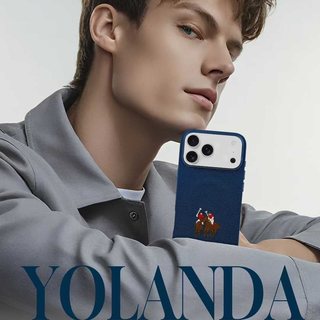 Fabric Emoidery Yolanda Santa Barbara Case For iPhone 17 Series