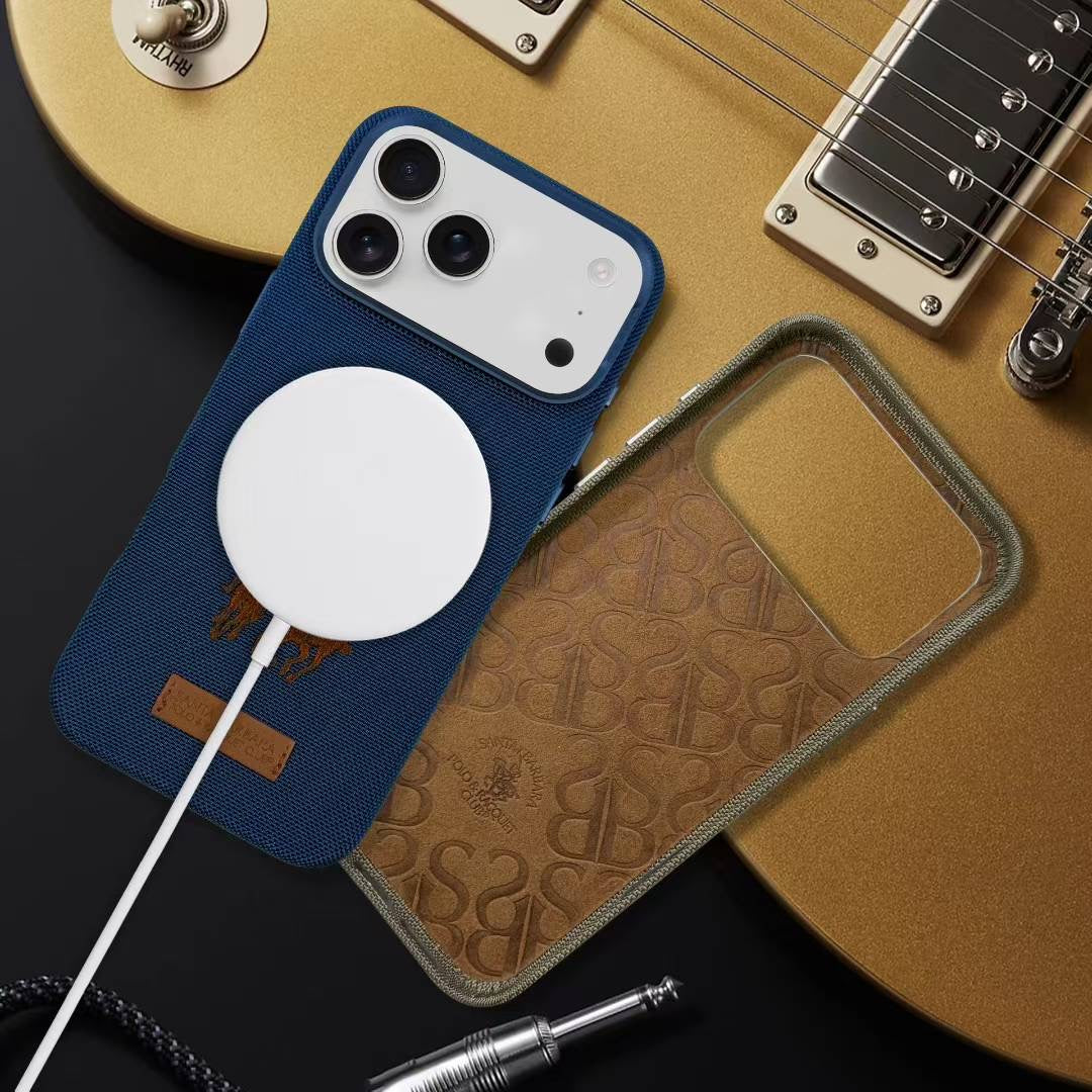 Fabric Emoidery Yolanda Santa Barbara Case For iPhone 17 Series