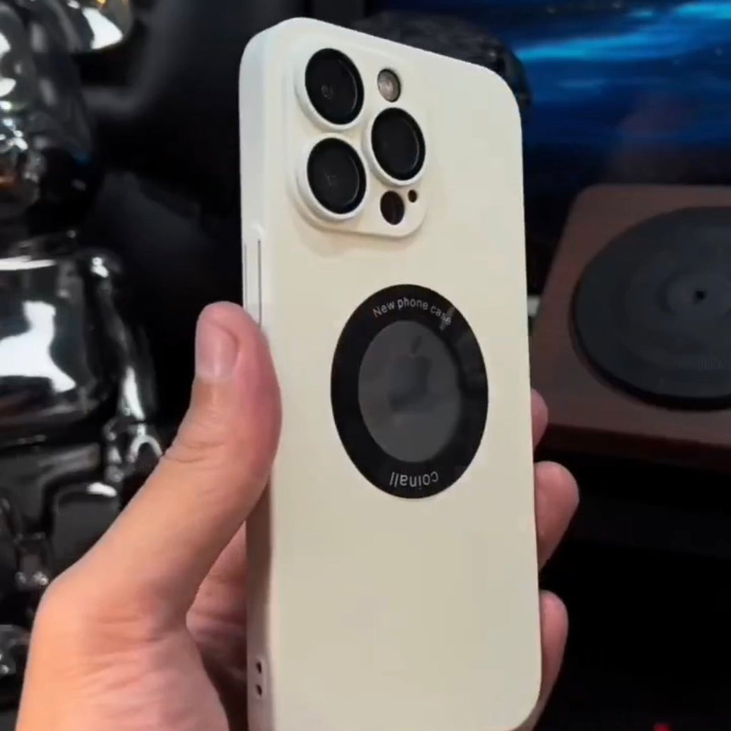 Luxury Matte Polycarbonate Logo Visiblility Case For iPhone 14