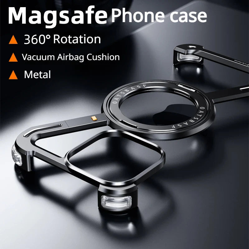 Z Shape Metal Magsafe Bumper Case For iPhone 16 Series