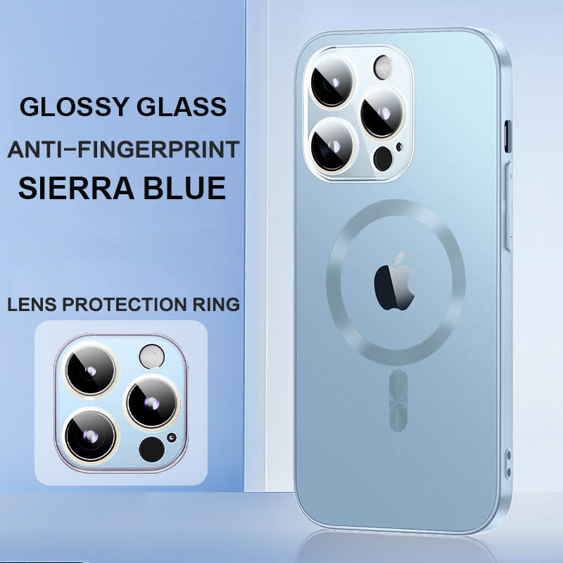 Glossy Ultra Thin Electroplated Camera Lens Protection With Magsafe For iPhone