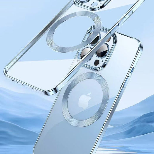 The Luxury Square Silicon Magsafe Clear Case With Camera Protection For iPhone 14