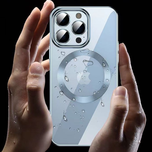 The Luxury Square Silicon Magsafe Clear Case With Camera Protection For iPhone 14