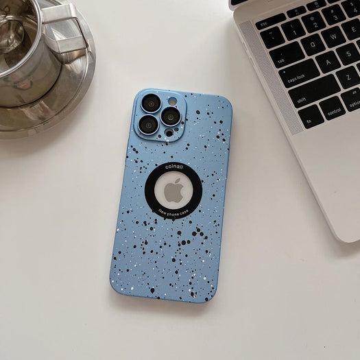 Luxury Matte Polycarbonate Dot Case Logo Visiblility Case For iPhone 14 Plus