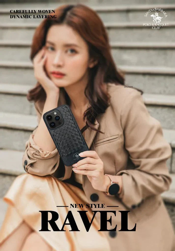 Santa Barbara Classic Ravel Series Genuine Leather Case For iPhone 15 Pro Max