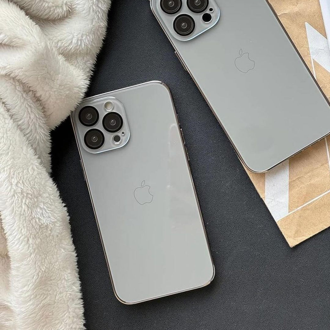 New Prism Premium Glass Logo Back Case For iPhone 15 Plus