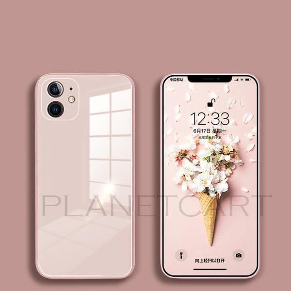 Special Edition Glossy Silicone Soft Edge Back Case with Camera Protection For iPhone 12