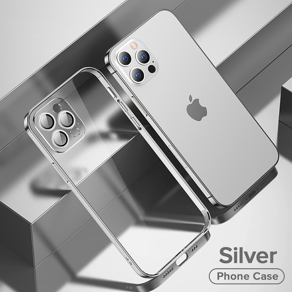 Luxury Square Clear Silicon Premium Case With Camera Protection For iPhone 11 Pro - planetcartonline