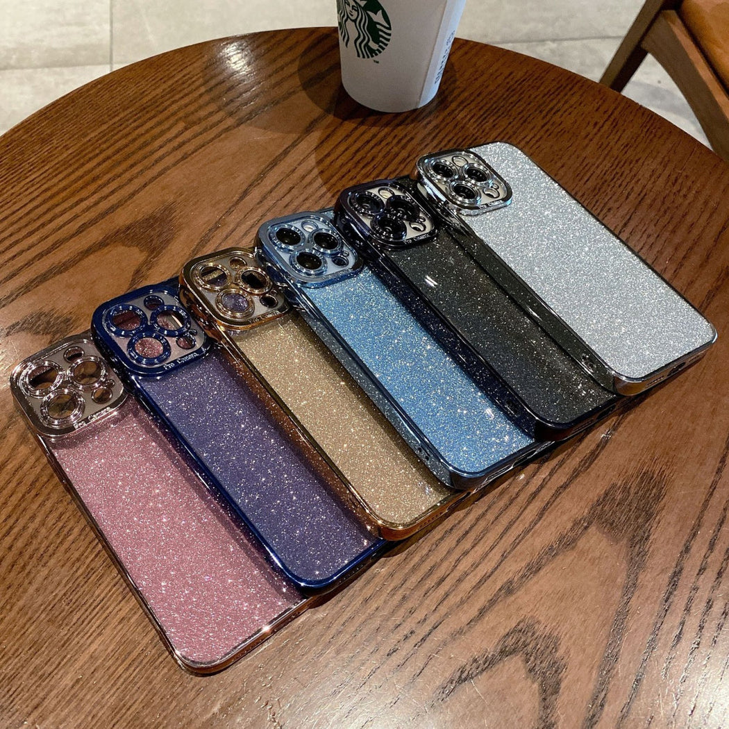 Luxury Glitter Transparent Bumper Back Case for iPhone