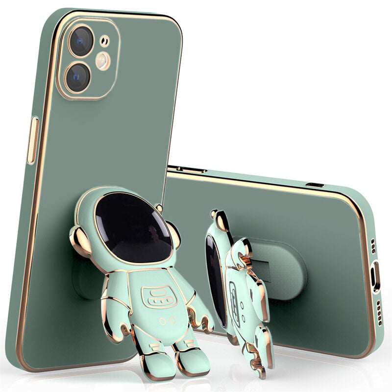 Astronaut Luxurious Gold Edge Back Case For iPhone 11 Series