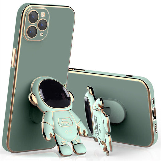 Astronaut Luxurious Gold Edge Back Case For iPhone 11 Series