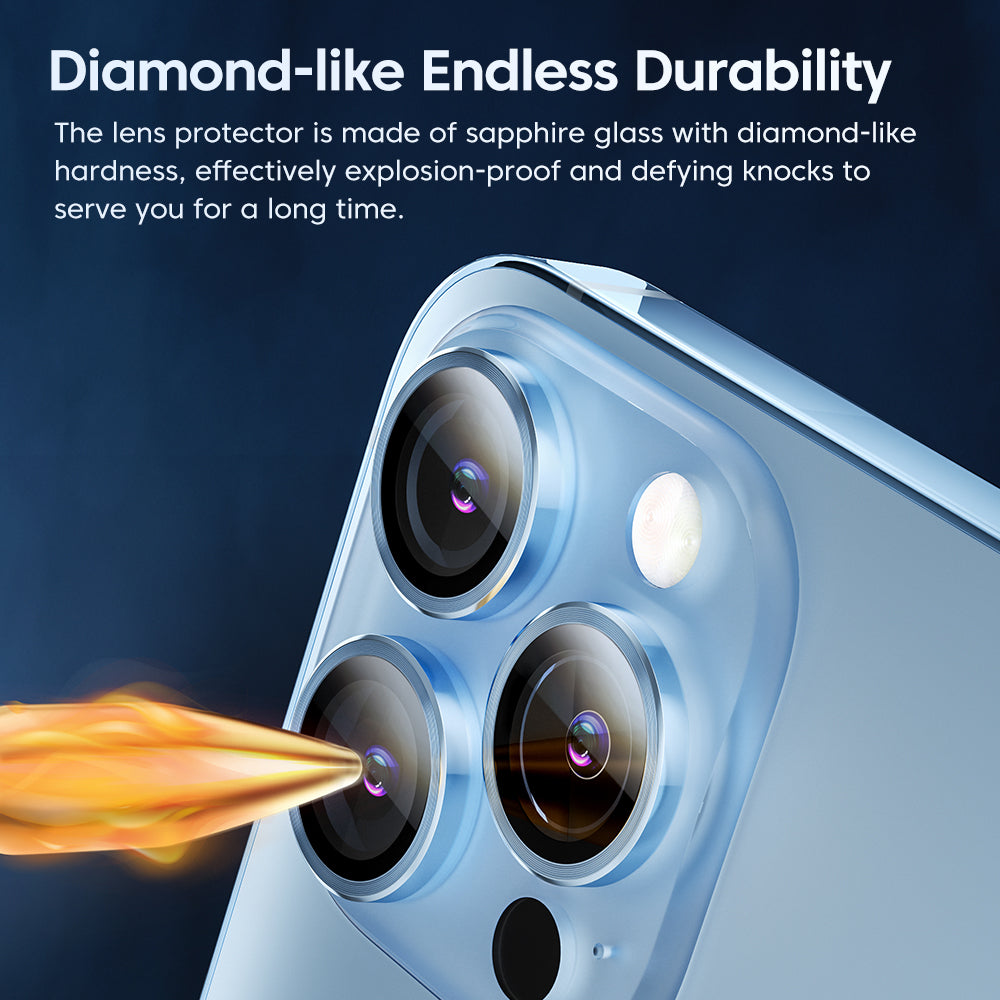 Ring Metal Camera Lens Protector Glass For iPhone 14 Pro Max