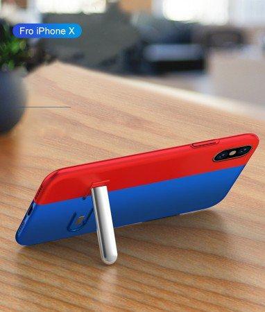 Auto-Fit Magnetic Contrast Colour Kickstand Case For iPhone X/XS - Planetcart