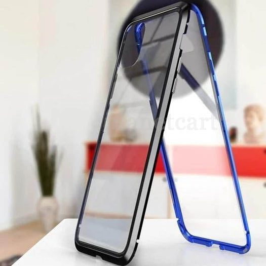 Electronic Auto-Fit (Front+ Back) Glass Magnetic Case For iPhone 11