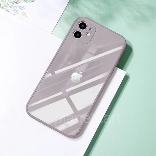 Special Edition Glossy Silicone Soft Edge Back Case with Camera Protection For iPhone 12