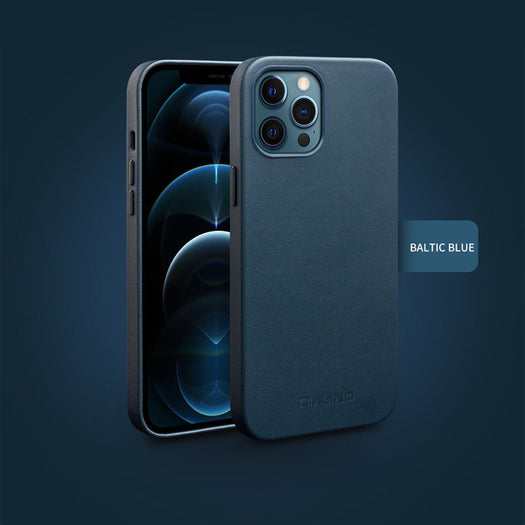 Qialino Premium Quality Luxury Leather Back Case with MagSafe Compatibility  for Apple iPhone 13 Pro Max