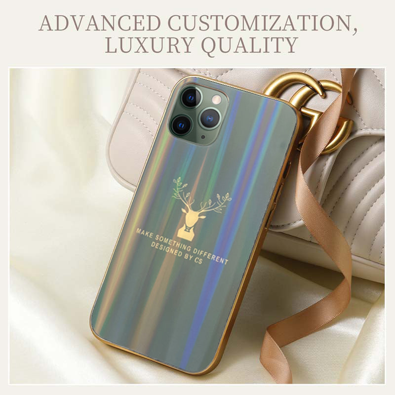 Gradient Deer Glass Back Case For iPhone 11 Pro