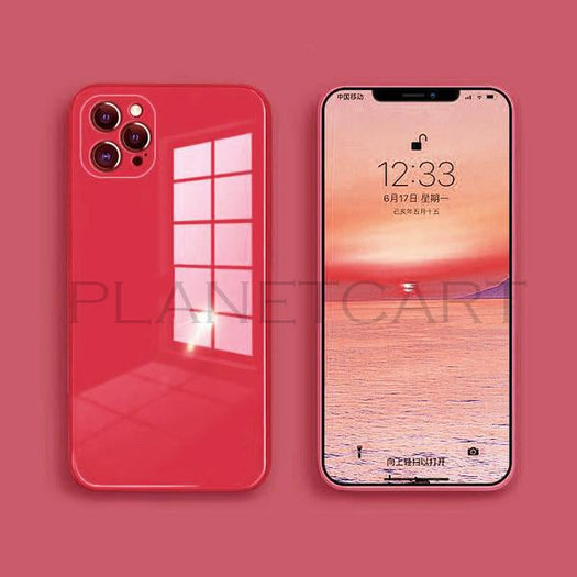 Special Edition Glossy Silicone Soft Edge Back Case with Camera Protection For iPhone 12 Pro