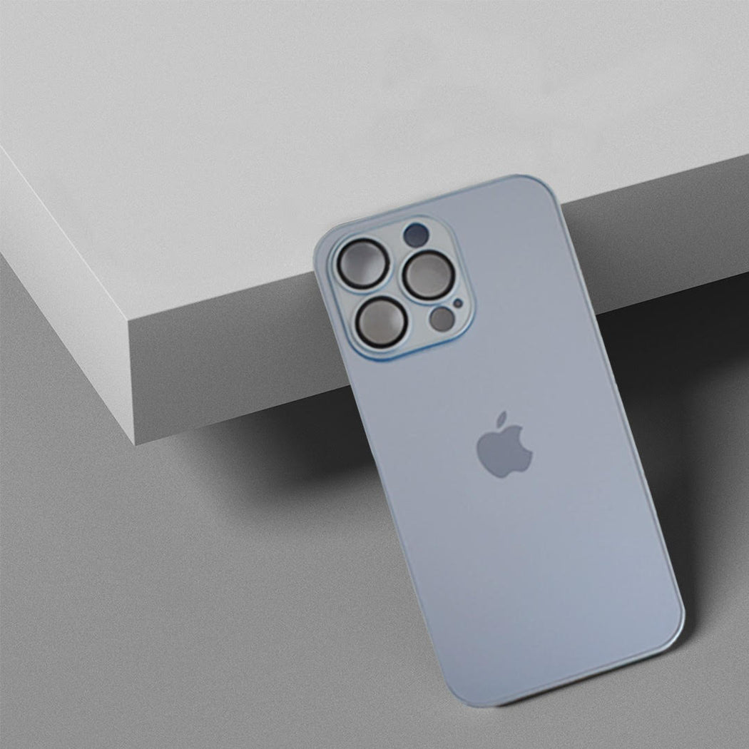 Premium Glass Back Case With Camera Lens Protector For iPhone 13 Series