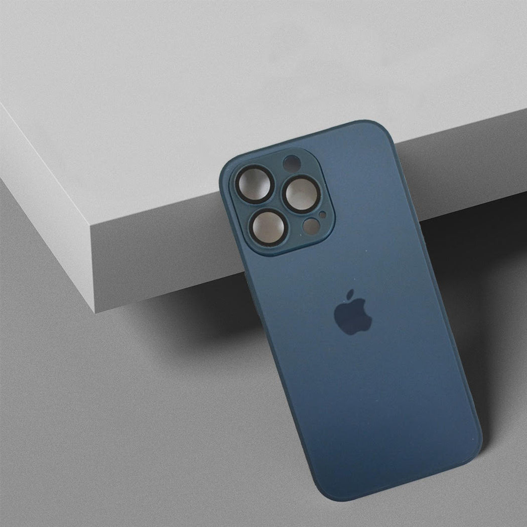Premium Glass Back Case With Camera Lens Protector For iPhone 14 Series